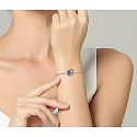 Krebs, Sternzeichen, Silber + Zirkonia-Armbandanhänger, Kugel 9 mm 1 Stück