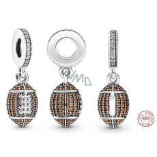 Charme Sterling Silber 925 American Football, Anhänger am Armband Sport Charme Sterling Silber 925 American Football, Anhänger am Armband Sport