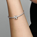 Sterling Silber 925 Alphabet Buchstabe N, Perle für Armband