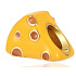Charms Sterling Silber 925 Emmentaler - gestanzter Käse, Perle für Armband, Essen und Trinken