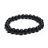 Achat schwarz matt Armband elastisch Naturstein, Kugel 8 mm / 16-17 cm, gibt Mut und Kraft