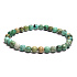 Türkis Peru Armband elastisch Naturstein, Kugel 6 mm / 16-17 cm, Borstenstein, Talisman der Reisenden und Tierliebhaber