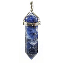 Lapislazuli Pendel Sechseck-Anhänger Naturstein 41 x 13 mm, Stein der Harmonie