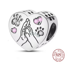 Charm Sterlingové stříbro 925 Nejlepší přítel člověka, korálek na náramek láska Charm Sterlingové stříbro 925 Nejlepší přítel člověka, korálek na náramek láska