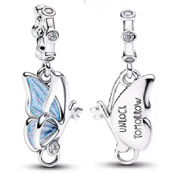 Charm Motýlí přívěsek - Klíč k zítřku, přívěsek na náramek zvíře
