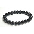 Morion Armband elastisch Naturstein, Kugel 8 mm / 16 - 17 cm