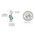 Charms Sterling Silber 925 Thermo - Chamäleon, farbwechselndes Tier, Armband-Anhänger