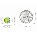 Charme Sterling Silber 925 Tennisball, Perle am Armband Sport