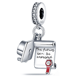 Charme Sterling Silber 925 Graduation - Zukunft kann man erwarten, Anhänger am Armband