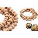 Lotus Bodhi Mala, natürliche Lotus-Halskette 108 + 6 buddhistische Gebetsperlen 9,5 mm - Frieden, Segen