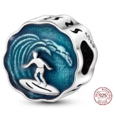 Sterling Silber 925 Surf - für Surfer, Perle für Armband Sport