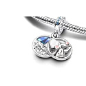 Charm Sterling Silber 925 Disney Pixar Ratatouille 2in1, Film-Armband-Anhänger