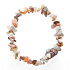 Achat Botswana Armband elastischer gehackter Naturstein 19 cm, bringt Erfolg im Leben