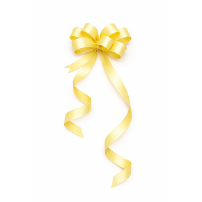 Kokarda – stahovací ozdobná stuha světle žlutá | 50 cm