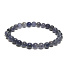 Iolith / Cordierit Armband elastischer Naturstein, Kugel 6 mm / 16 - 17 cm, Wikingerstein - Kompass