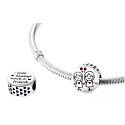 Sterling Silber 925 Familie Freundschaft - Schwestern, Perle für Armband Familie
