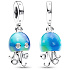 Charms Sterling Silber 925 Thermo - Qualle mit wechselnden Farben, Tierarmband Anhänger