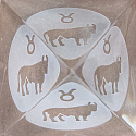 Glaspyramide klar, Tierkreiszeichen Taurus