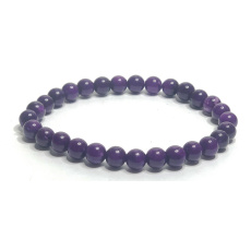 Sugilit Armband elastisch Naturstein, Kugel 6 mm / 16 - 17 cm, Liebesstein