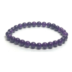 Sugilit Armband elastisch Naturstein, Kugel 6 mm / 16 - 17 cm, Liebesstein