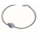 Sterling Silber 925 Disney Kleine Meerjungfrau Ariel, Muschel, Perle für Armband