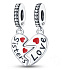 Charme Sterling Silber 925 Schwestern teilbar Charme Herz 2in1, Anhänger am Armband Familie