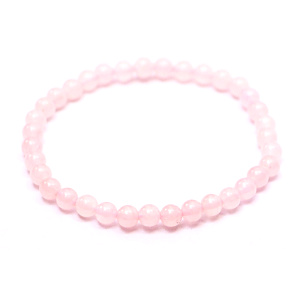 Rosie's Armband elastisch Naturstein, Kugel 4 mm / 15 cm, für Kinder, Liebe Stein
