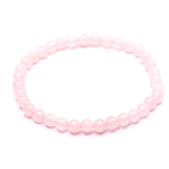 Rosie's Armband elastisch Naturstein, Kugel 4 mm / 15 cm, für Kinder, Liebe Stein