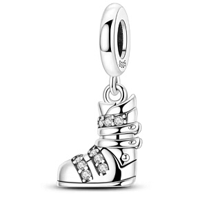 Charm Skischuh – Winterabenteuer | Anhänger für Armband, 925er Silber, Symbol der Berge und des Skifahrens, Sport