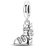 Charm Skischuh – Winterabenteuer | Anhänger für Armband, 925er Silber, Symbol der Berge und des Skifahrens, Sport