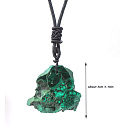 Malachit náhrdelník v boho stylu – kámen proměny, hojnosti a lásky, kámen 3 cm, 1 kus