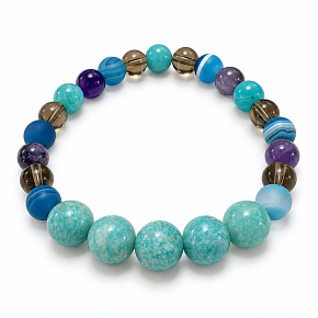 Armband mit Geschichte – Ich bin für dich da, natürliche Mineralien, Kugel 8 mm / Handgelenk 16–18 cm Armband mit Geschichte – Ich bin für dich da, natürliche Mineralien, Kugel 8 mm / Handgelenk 16–18 cm