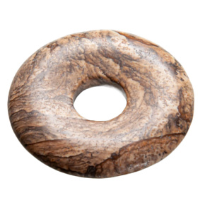 Jaspis Bild Donut Naturstein 30 mm, Stein der positiven Energie