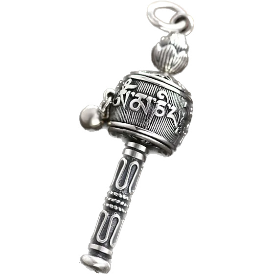 Gebetsmühle Buddhist, Edelstahlschläger 61 x 11 mm