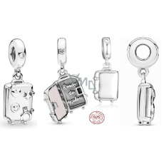 Charm Sterling Silber 925 Kofferöffnung, Reise-Armband-Anhänger Charm Sterling Silber 925 Kofferöffnung, Reise-Armband-Anhänger