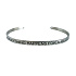 Edelstahlarmband silber mit Gravur Alles geschieht..., offene Manschette, 2,5 mm