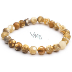 Achát ohnivý matný natur žlut náramek elastický přírodní kámen, kulička 8 mm / 16 - 17 cm, klid - ochrana - síla - harmonie Achát ohnivý matný natur žlut náramek elastický přírodní kámen, kulička 8 mm / 16 - 17 cm, klid - ochrana - síla - harmonie