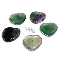 Fluorit Hmatka, Heilstein in Form eines Herzens Naturstein 3 cm 1 Stück, Stein der Genies Fluorit Hmatka, Heilstein in Form eines Herzens Naturstein 3 cm 1 Stück, Stein der Genies