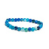 Achat blau See Armband elastisch Naturstein, Kugel 6 mm / 16 - 17 cm