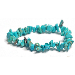 Tyrkenit Armband elastisch gehackter Naturstein 19 cm, Stein der jungen Leute, die ein Lebensziel suchen