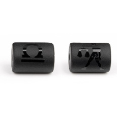 Onyx Waage Sternzeichen, Naturstein-Armbandanhänger, 10 mm 1 Stück, Lebenskraftstein