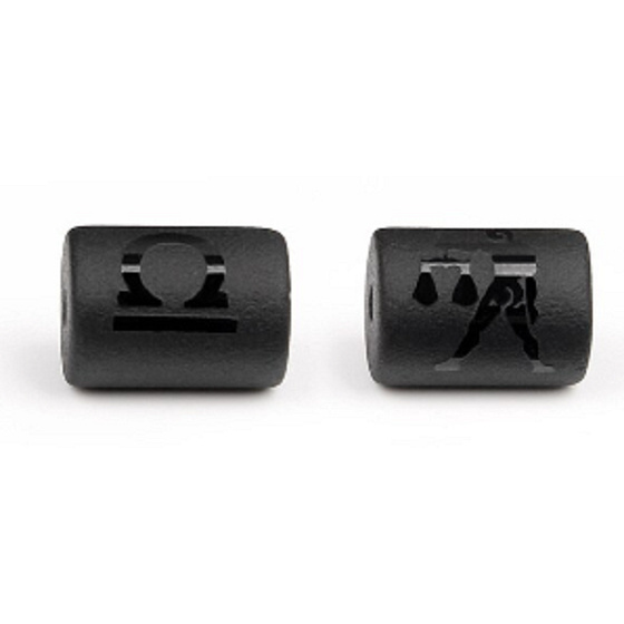 Onyx Waage Sternzeichen, Naturstein-Armbandanhänger, 10 mm 1 Stück, Lebenskraftstein