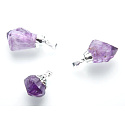 Amethyst in Metall-Anhänger Naturstein ca. 2,5 - 3 cm, Stein der Könige und Bischöfe 1 Stück
