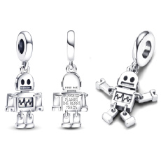 Charms Sterling Silber 925 Bester Freund Roboter Bot, Anhänger Armband, Freundschaft