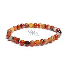 Achat gelb Armband elastisch Naturstein, Kugel 6 mm / 16 - 17 cm