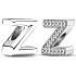 Sterling Silber 925 Alphabet Buchstabe Z, Perle für Armband