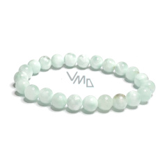 Angelit Armband elastisch Naturstein, Kugel 8 mm / 16 - 17 cm, Stein des Friedens