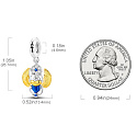Charm Sterling Silber 925 Ägyptischer Skarabäus, Reise-Armband-Anhänger