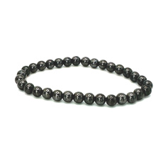 Magnetovec Schlankheits-Magnetarmband elastisch Naturstein, Kugel 6 mm / 16 - 17 cm