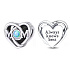 Charme Sterling Silber 925 Openwork Charme für Mama und Herz, Perle auf Armband Familie